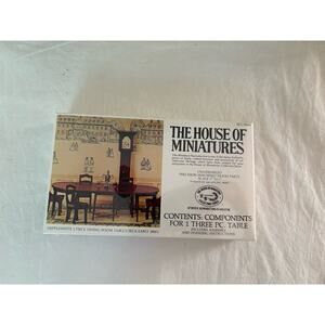 The House of Miniatures Hepplewhite 3 Piece Table #40006 Circa 1800s NEW Sealed